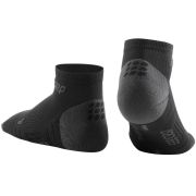 CEP - sosete de compresie peste glezna 8cm pentru barbati Low Cut 3.0 - negru gri inchis