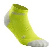 CEP - sosete de compresie peste glezna 8cm pentru femei Low Cut 3.0 - galben deschis lime gri