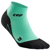CEP - sosete de compresie peste glezna 8cm pentru femei Low Cut 3.0 - verde deschis jad negru