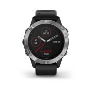 Garmin Fenix 6 Silver - curea neagra