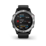 Garmin Fenix 6 Silver - curea neagra