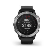 Garmin Fenix 6 Silver - curea neagra