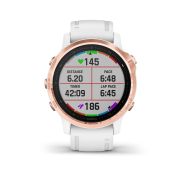 Garmin Fenix 6s PRO Rose Gold - curea alba