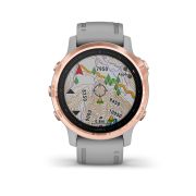 Garmin Fenix 6s Sapphire Rose Gold - curea gri pudra