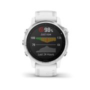 Garmin Fenix 6s Silver - curea alba