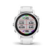 Garmin Fenix 6s Silver - curea alba