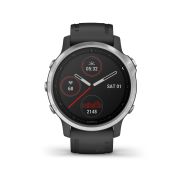 Garmin Fenix 6s Silver - curea neagra