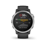 Garmin Fenix 6s Silver - curea neagra