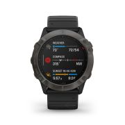 Garmin Fenix 6x PRO Sapphire Carbon Grey DLC - curea neagra