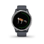 Garmin Venu cu GPS  și AMOLED - albastru granit argintiu