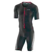 Orca 226 costum triatlon maneca scurta negru-rosu