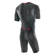 Orca 226 costum triatlon maneca scurta negru-rosu