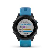 Garmin Forerunner 945 albastru bundle triatlon - ceas cu GPS pentru alergare, bicicleta, inot, triatlon si alte sporturi