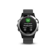 Garmin Fenix 5 Silver cu curea neagra