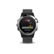 Garmin Fenix 5 Silver cu curea neagra
