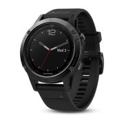 Garmin Fenix 5 Sapphire Black cu curea neagra