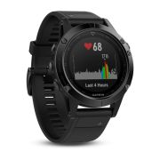 Garmin Fenix 5 Sapphire Black cu curea neagra