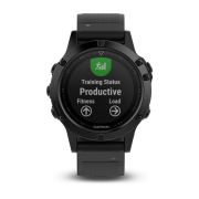 Garmin Fenix 5 Sapphire Black cu curea neagra