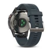 Garmin Fenix 5 Silver cu curea albastra granit