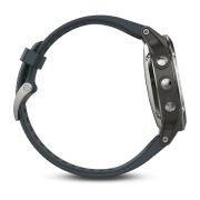 Garmin Fenix 5 Silver cu curea albastra granit