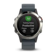 Garmin Fenix 5 Silver cu curea albastra granit
