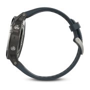 Garmin Fenix 5 Silver cu curea albastra granit