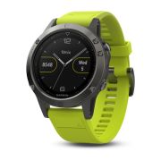 Garmin Fenix 5 Slate grey cu curea galbena