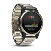 Garmin Fenix 5S Sapphire Champagne cu curea metalica