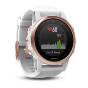 Garmin Fenix 5S Sapphire Rose Gold cu curea alba