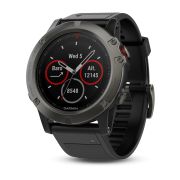 Garmin Fenix 5X Slate Grey Sapphire cu curea neagra