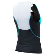 TYR Competitor Loose Singlet top triatlon cu bustiera negru-albastru