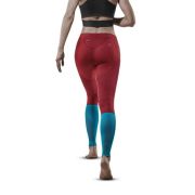 CEP - colanti de alergare - Run compression Tights 3.0 W - Rosu Inchis I Petrol