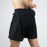 Instinct - Pantaloni scurti maraton barbati - Trail Short Marathon 2-in-1 - Negru