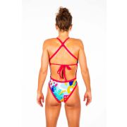 Z3R0D - Costum baie intreg femei one piece - rosu galben albastru Expressive Resort