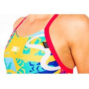 Z3R0D - Costum baie intreg femei one piece - rosu galben albastru Expressive Resort