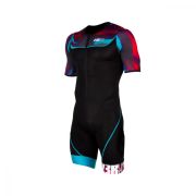 Z3R0D - Costum triatlon cu maneca scurta barbati START TTSUIT trisuit - negru albastru rosu new wave