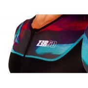 Z3R0D - Costum triatlon cu maneca scurta barbati START TTSUIT trisuit - negru albastru rosu new wave