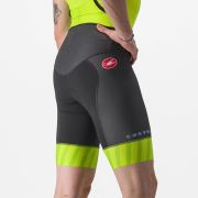 Castelli - costum trisuit triatlon pentru barbati, fara maneci Free Sanremo SL Suit - negru galben fluo
