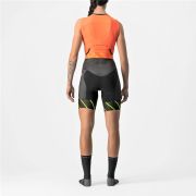 Castelli - costum trisuit triatlon pentru femei, fara maneca Free Sanremo SL Suit - negru portocaliu