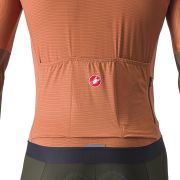 Castelli - tricou ciclism cu maneca scurta pentru barbati Espresso Jersey - maro deschis mocha gri inchis