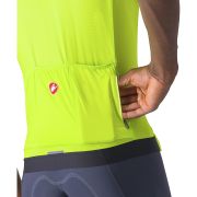 Castelli - tricou ciclism cu maneca scurta pentru barbati Espresso Jersey - galben lime electric