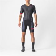 Castelli - costum trisuit triatlon pentru barbati, maneca scurta Free Sanremo SS Suit - negru