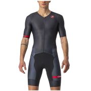 Castelli - costum trisuit triatlon pentru barbati, maneca scurta Free Sanremo SS Suit - negru