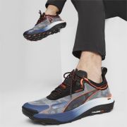Puma - pantofi alergare pentru barbati Voyage Nitro 3 - gri albastru cerneala negru portocaliu Neon
