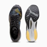 Puma - pantofi alergare pentru barbati Deviate Nitro Elite 2 - Marathon Series PU - negru argintiu galben Blaze