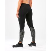 2XU - colanti de compresie pentru femei material windstopper Wind Defence Comp Tights - negru cu elemente reflectorizante