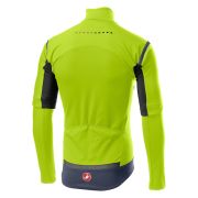 Castelli - Jacheta ciclism vreme rece 2 in 1 cu maneci detasabile, Perfetto Ros Convertible - galben fluo negru gri