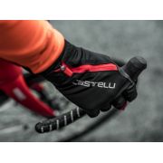 Castelli - manusi ciclism pentru barbati, vreme rece Spettacolo Ros - negru rosu