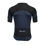 Force - Bluza ciclism maneci scurte Points - negru bleumarin