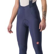 Castelli - Pantaloni lungi ciclism cu bretele iarna si vreme rece pentru femei Sorpasso Ros W bibtight - albastru belgian gri reflex